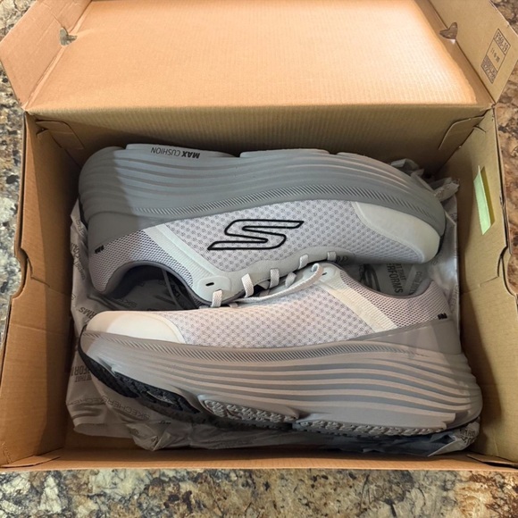Skechers Other - Skechers Light Gray Mesh Platform Slip-On Shoes